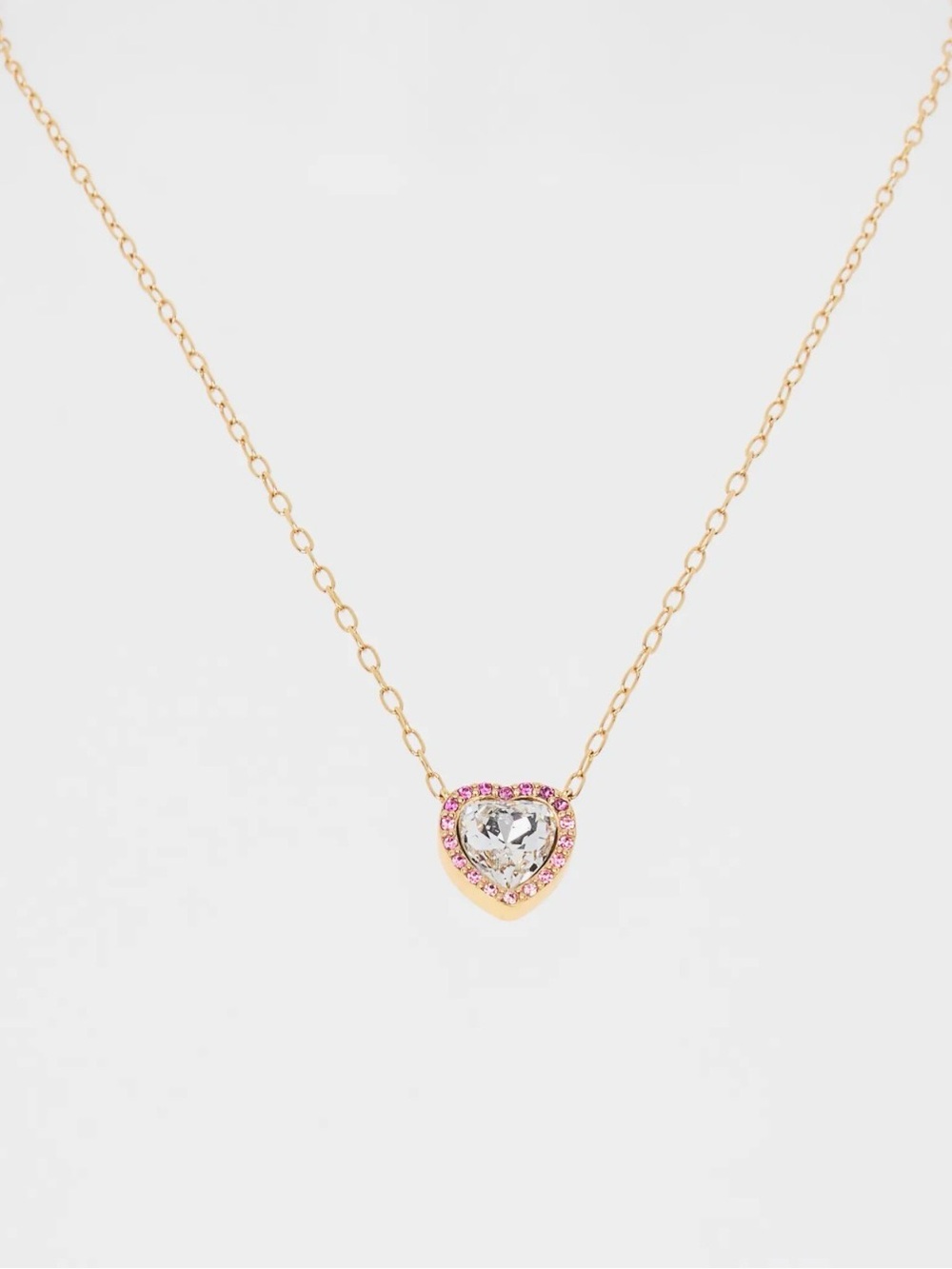 Kurt Geiger London Pavé Crystal Heart Pendant Necklace New with missing one sto - Picture 2 of 4